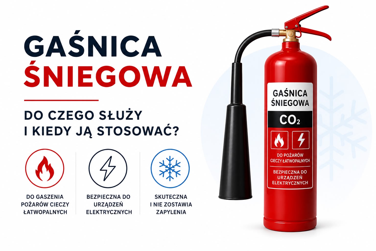 Gaśnica śniegowa (CO2) - do czego służy i kiedy ją stosować?