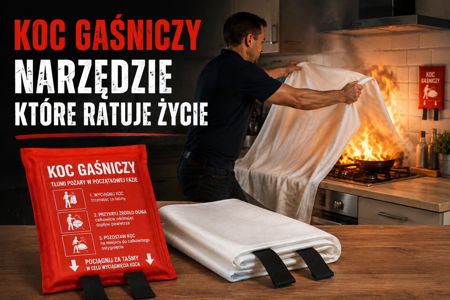 Koc gaśniczy – proste narzędzie, które może uratować życie i dobytek.