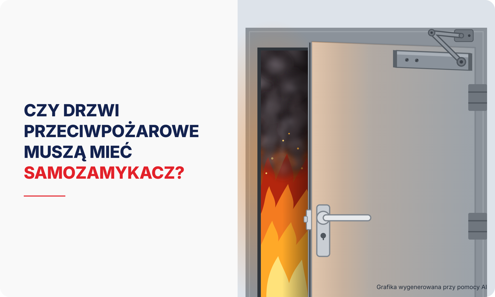 Czy drzwi przeciwpożarowe muszą mieć samozamykacz?
