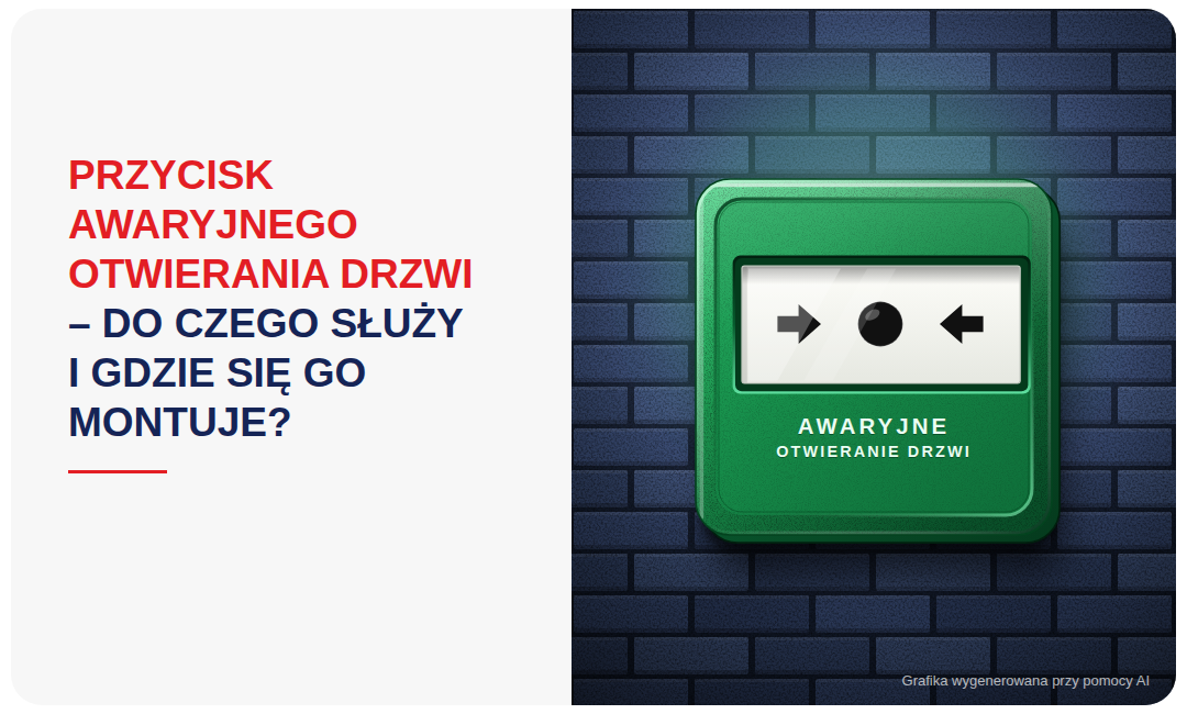 Przycisk awaryjnego otwierania drzwi – do czego służy i gdzie się go montuje?